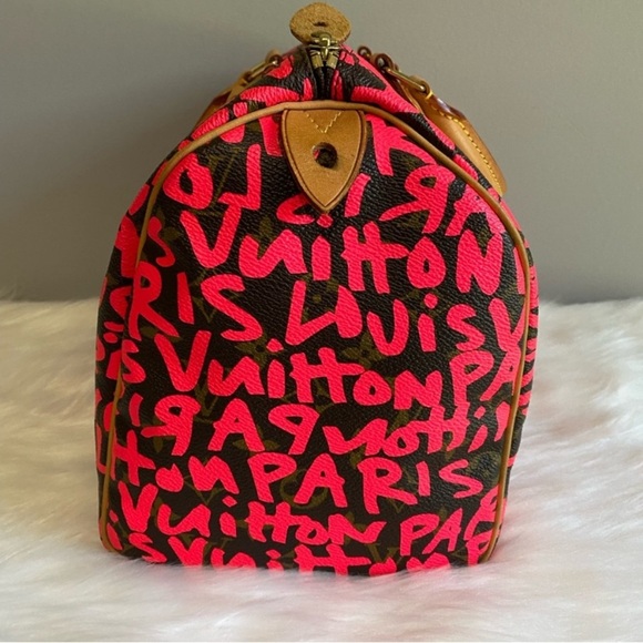 🌻🦄 Louis Vuitton Monogram Satchel Speedy Graffiti 30 🌻🦄 COLLECTOR ITEM 🔥 - Picture 12 of 13